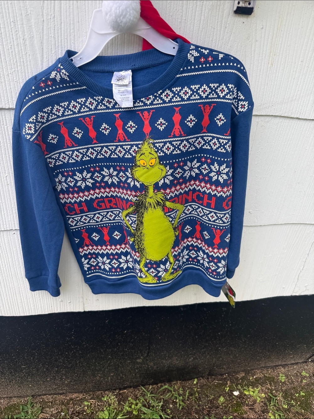 Kids' Blue Grinch Holiday Sweatshirt - Licensed Grinch Design